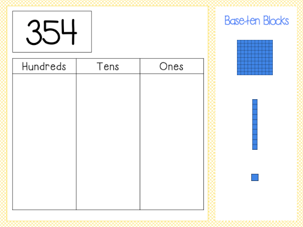 Base ten blocks activity