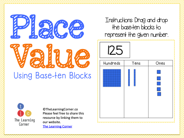 MAB Base Ten Maths Blocks for Student Activities INCLUDES Place Value Houses 