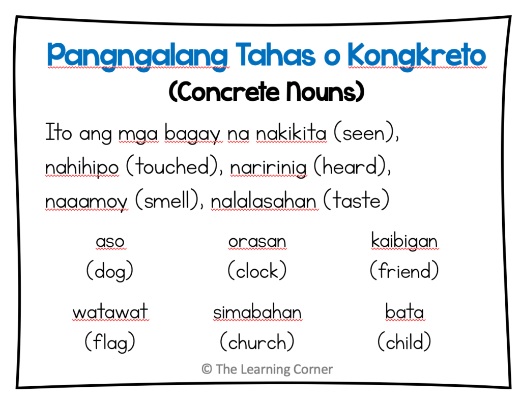 Definition of Pangngalang tahas and examples