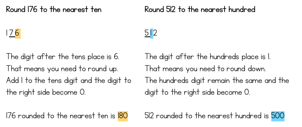 Rounding numbers example