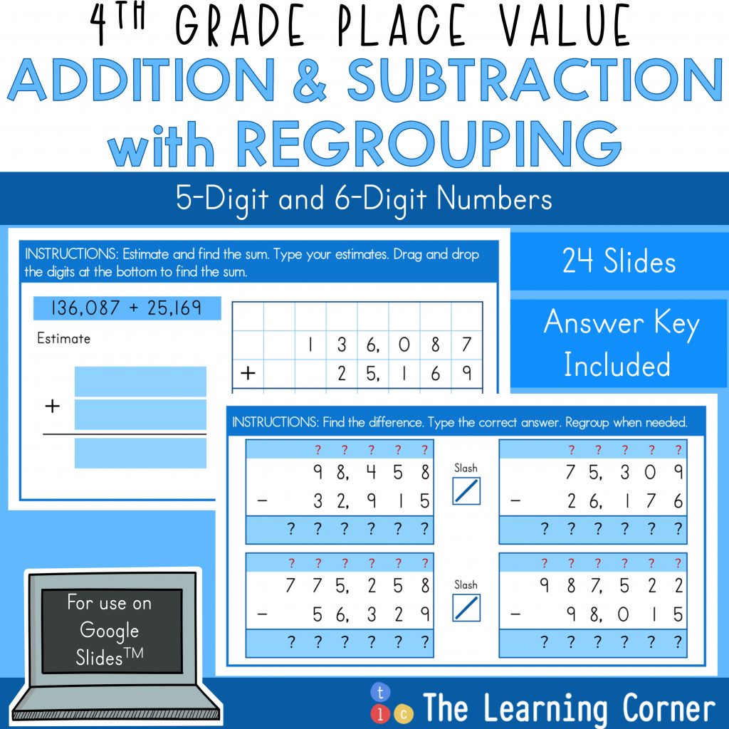 Addition and Subtraction with Regrouping Digital Activity