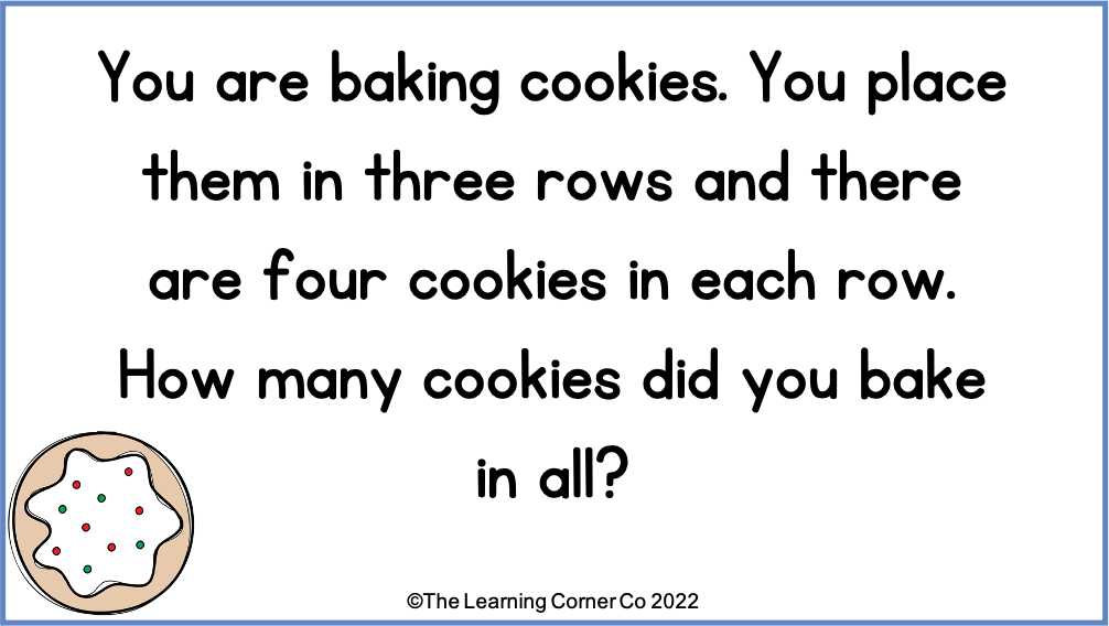 Multiplication word problem arrays