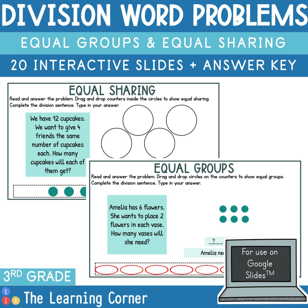 Division word problems activity