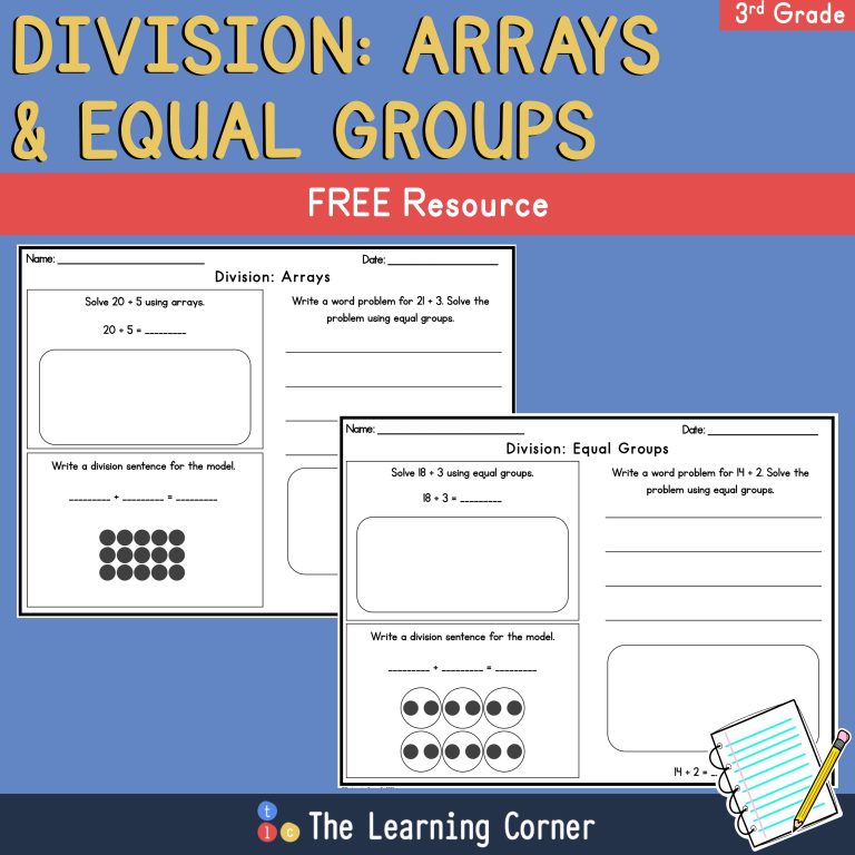 Arrays and Equal Groups in Division - The Learning Corner
