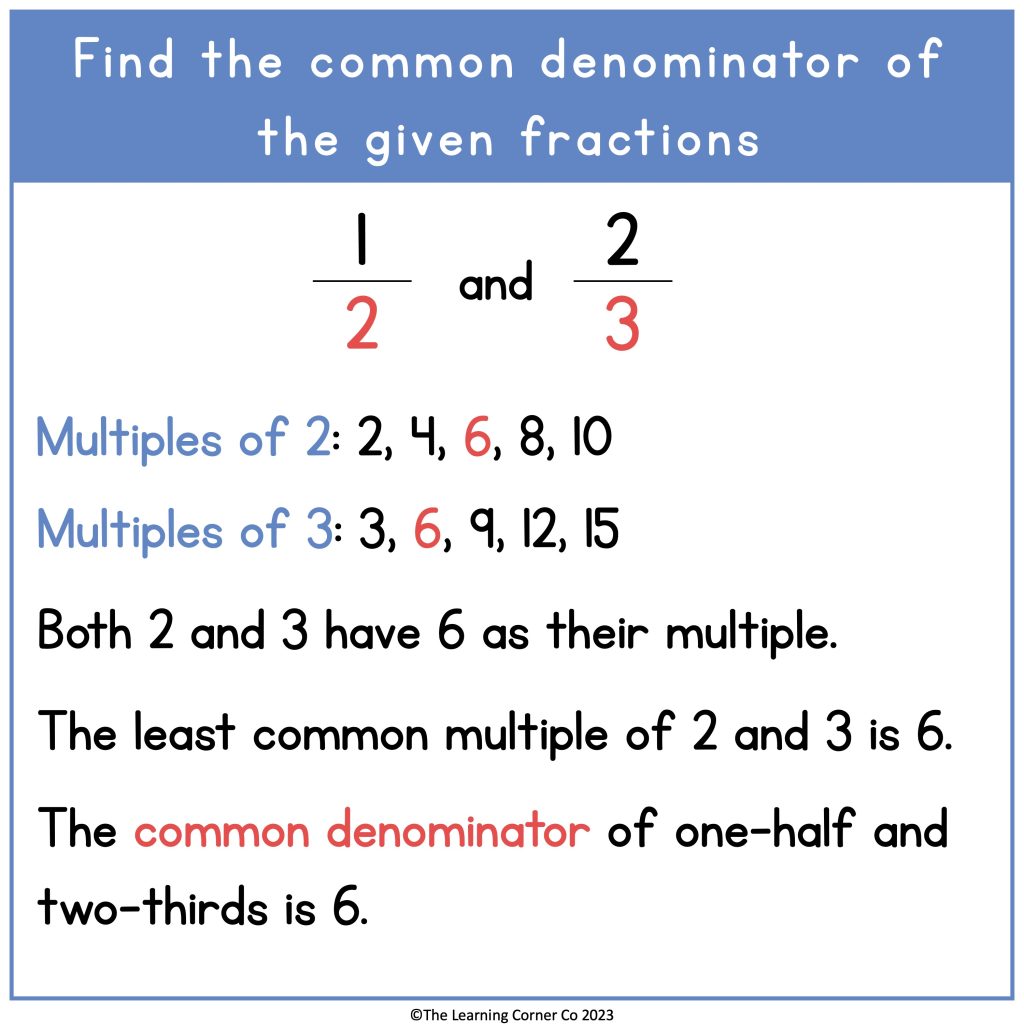 find common denominators