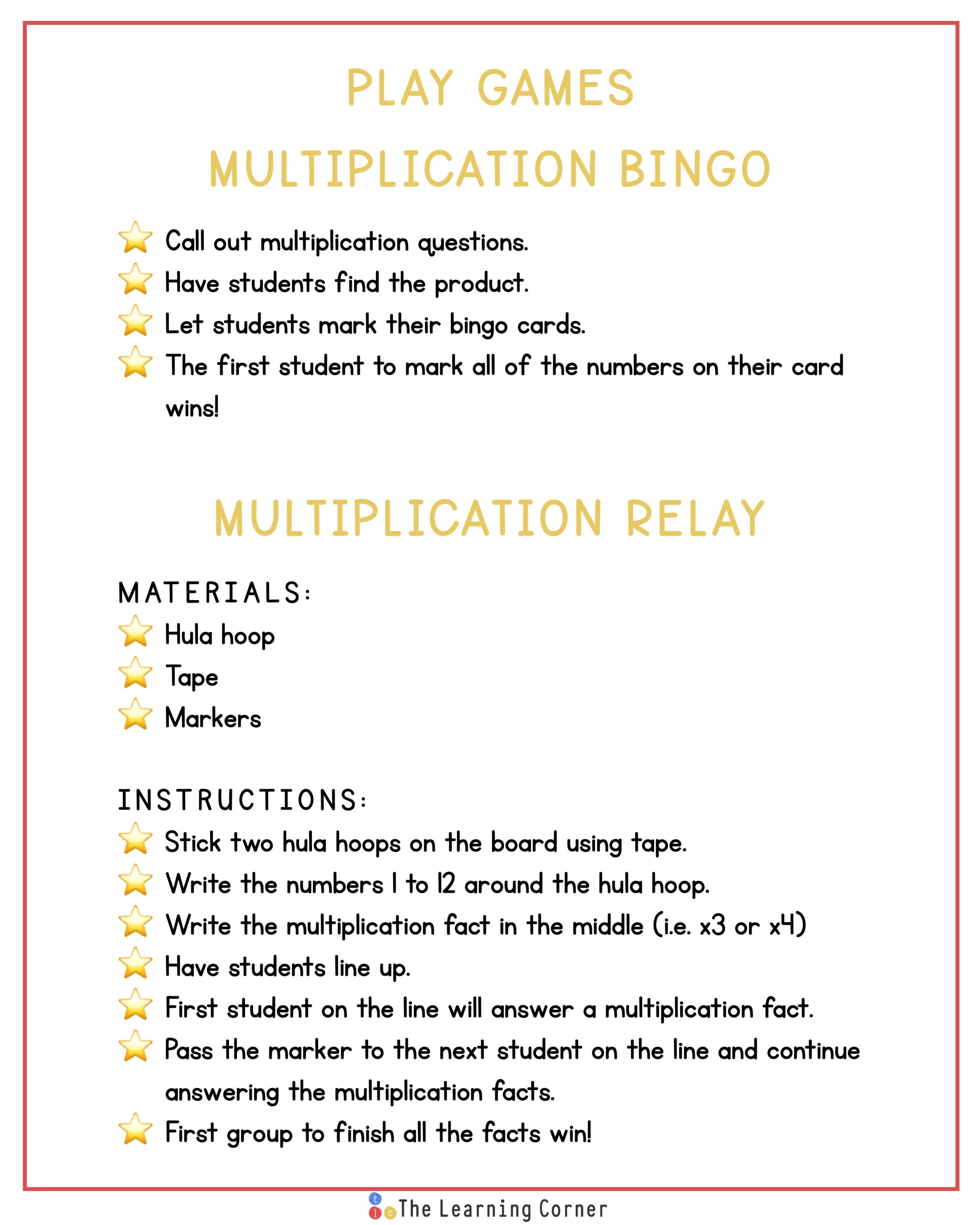 Multiplication Games