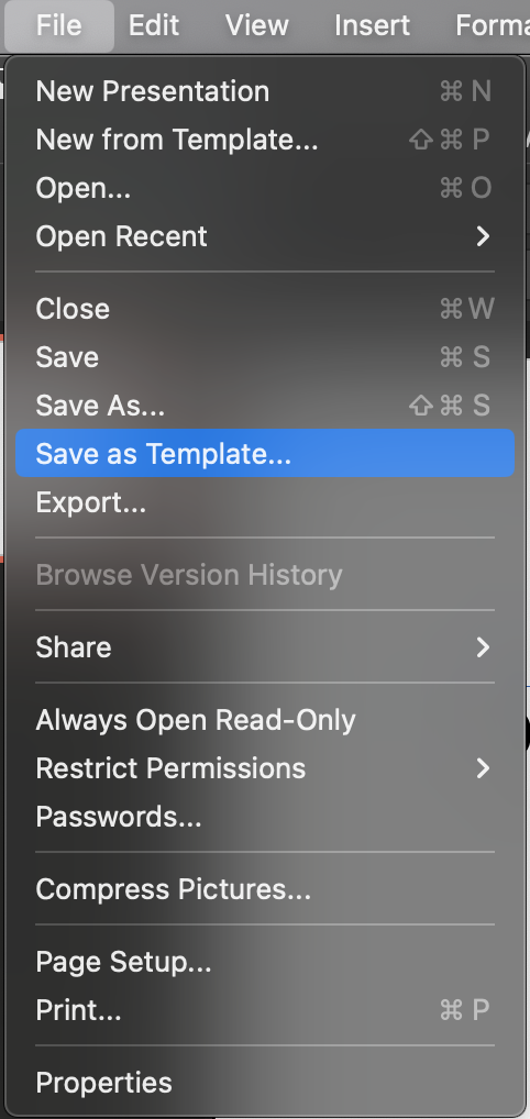 Save number line as a template