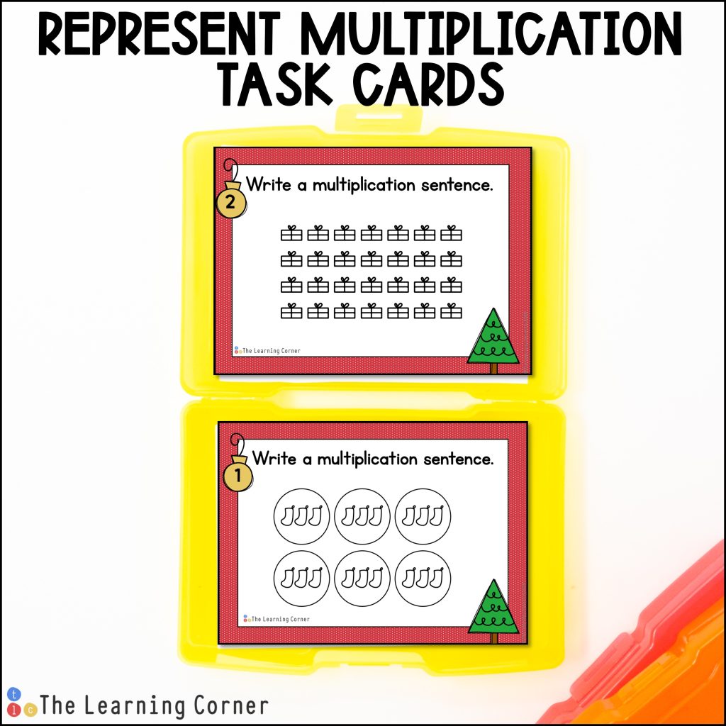 Christmas Activity - multiplication task cards