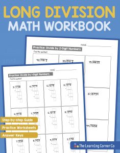 long division math workbook