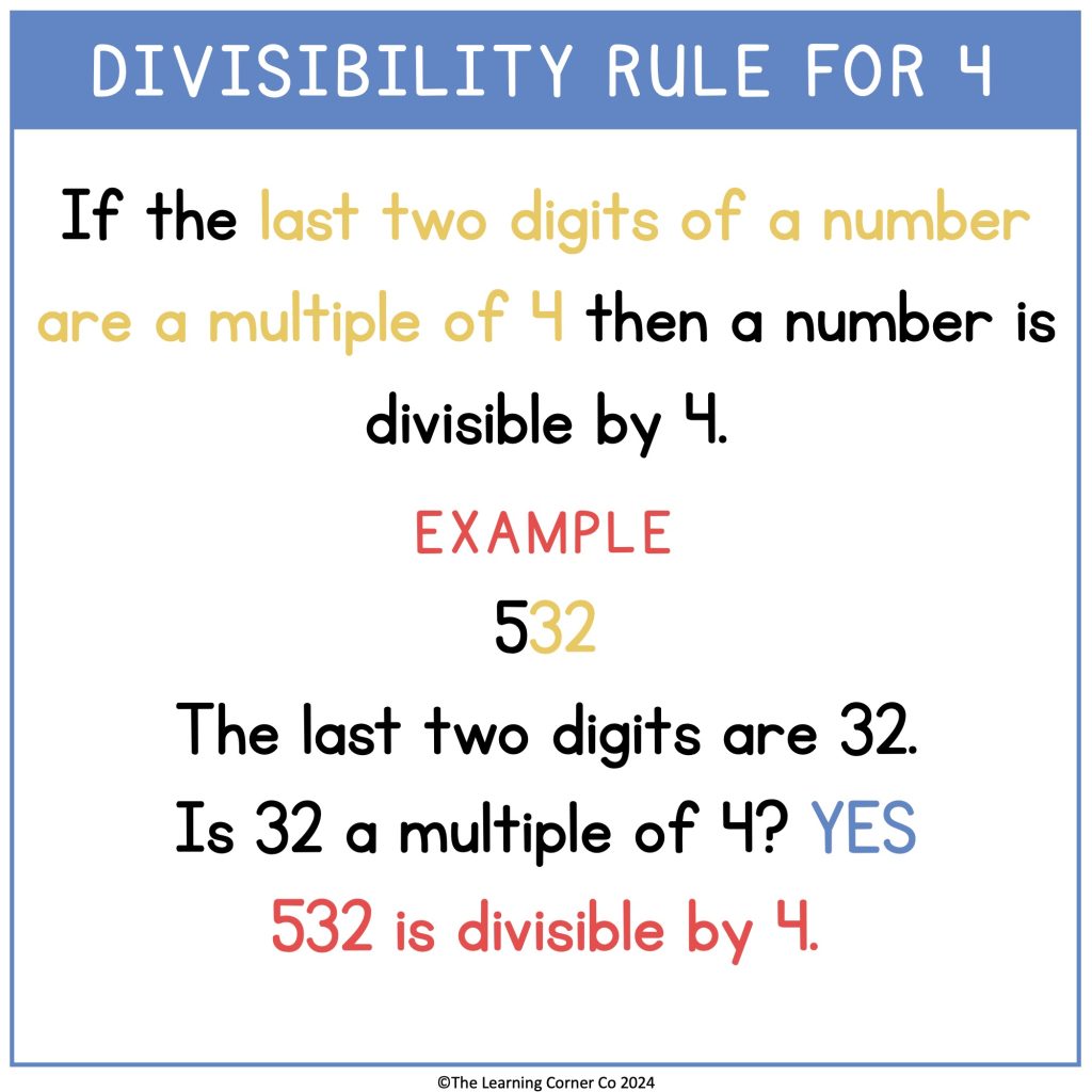 divisibility rule for 4