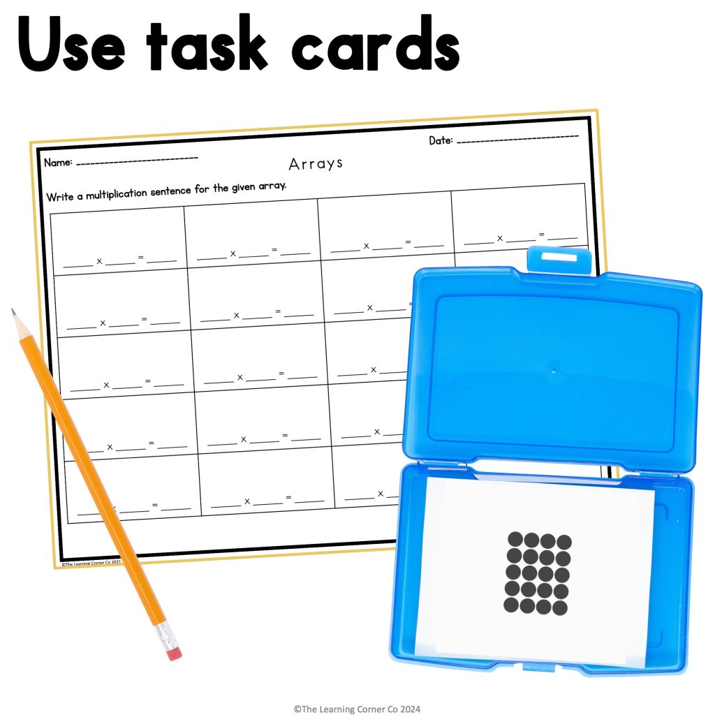 multiplication with arrays task cards