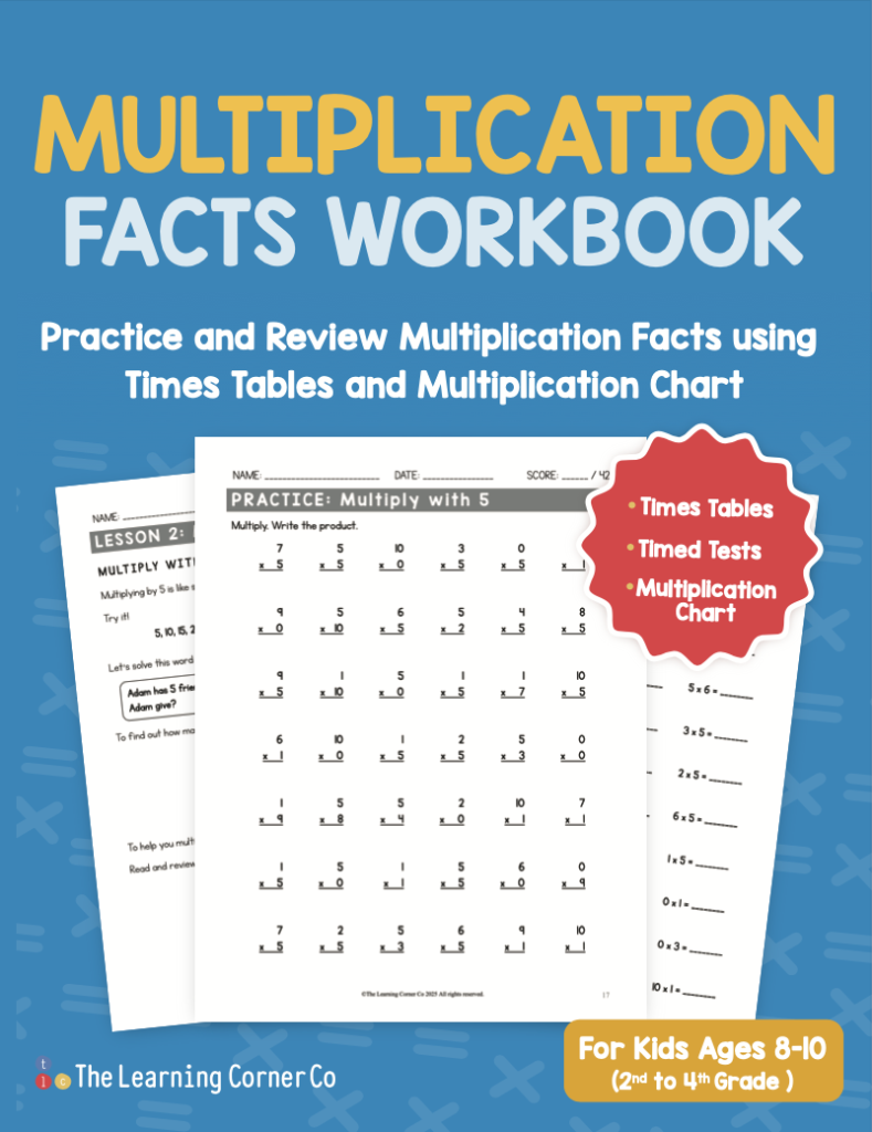 multiplication facts workbook for kids