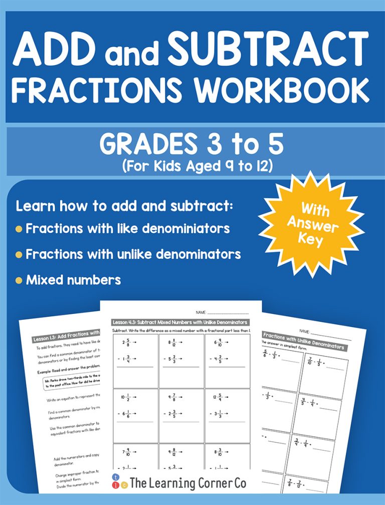 Adding and Subtracting Fractions with Unlike Denominators